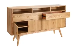 Miliboo Buffet|Commode-Buffet vintage en bois clair 4 portes 2 tiroirs L160 cm NORDECO