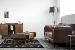 Miliboo Buffet-Buffet vintage en bois foncé noyer 2 portes L122 cm HALLEN