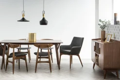 Miliboo Buffet-Buffet vintage en bois foncé noyer 2 portes L122 cm HALLEN