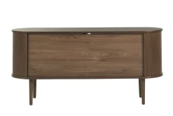 Miliboo Buffet-Buffet vintage en bois foncé noyer 2 portes coulissantes L160 cm EPIC