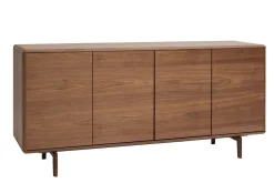 Miliboo Buffet-Buffet vintage en bois foncé noyer 4 portes L160 cm SUVA