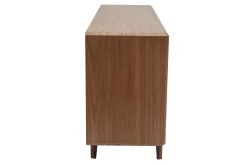 Miliboo Buffet-Buffet vintage en bois foncé noyer 4 portes L160 cm SUVA