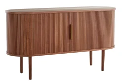 Miliboo Buffet-Buffet vintage en bois foncé noyer 2 portes coulissantes L138 cm EPIC