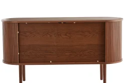Miliboo Buffet-Buffet vintage en bois foncé noyer 2 portes coulissantes L138 cm EPIC