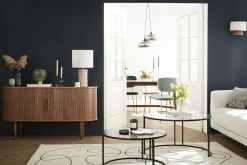 Miliboo Buffet-Buffet vintage en bois foncé noyer 2 portes coulissantes L138 cm EPIC