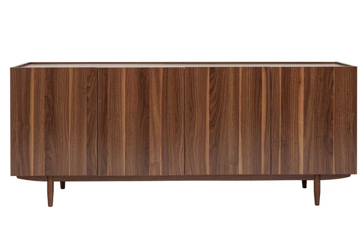 Miliboo Buffet-Buffet vintage en bois foncé 4 portes L180 cm SANAA