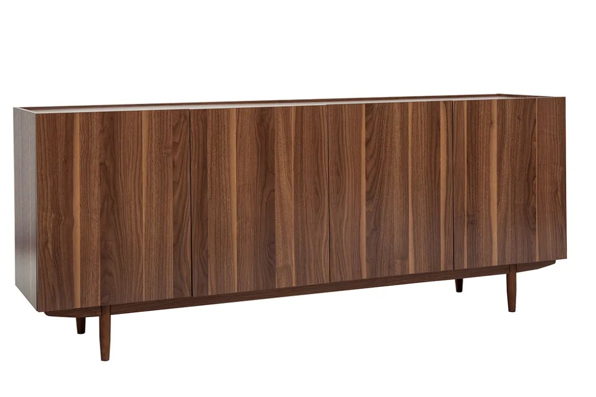 Miliboo Buffet-Buffet vintage en bois foncé 4 portes L180 cm SANAA