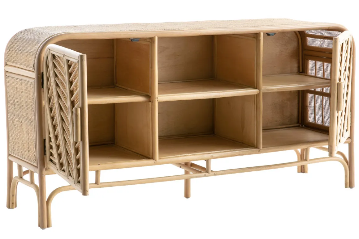 Miliboo Buffet-Buffet vintage en rotin 2 portes L150 cm GALON