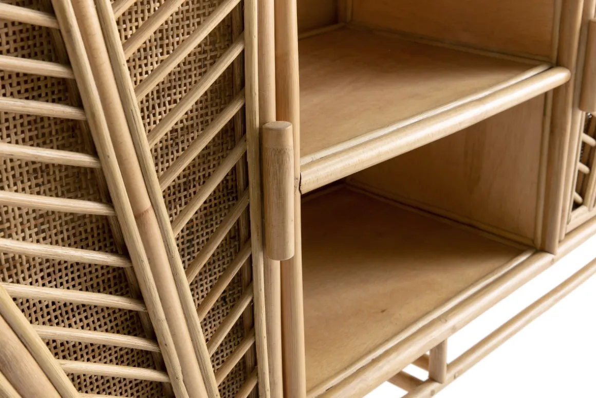 Miliboo Buffet-Buffet vintage en rotin 2 portes L150 cm GALON