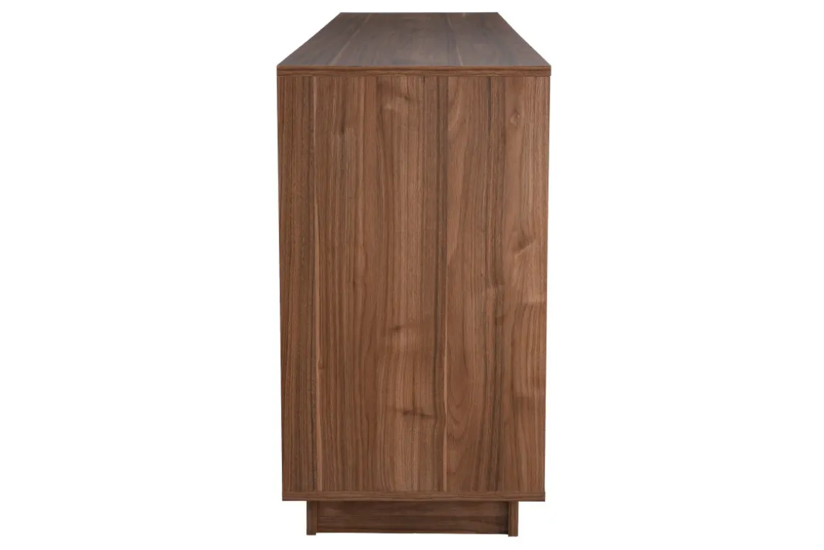 Miliboo Buffet-Buffet vintage finition bois foncé noyer 4 portes L180 cm COMO