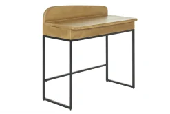 Miliboo Bureau Design-Bureau avec rangement en bois manguier massif L100 cm SHIVA