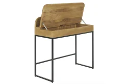 Miliboo Bureau Design-Bureau avec rangement en bois manguier massif L100 cm SHIVA