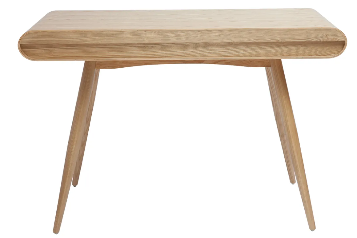 Miliboo Bureau Design-Bureau avec rangements 2 tiroirs scandinave bois clair L120 cm BJORG
