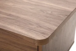 Miliboo Bureau Design-Bureau avec rangements 2 tiroirs bois foncé noyer L140 cm FIFTIES