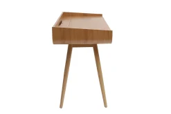 Miliboo Bureau Design-Bureau avec rangements 3 tiroirs scandinave bois clair L132 cm HALLEN