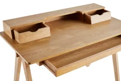 Miliboo Bureau Design-Bureau avec rangements bois clair L120 cm PULITO