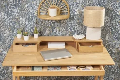 Miliboo Bureau Design-Bureau avec rangements bois clair L120 cm PULITO