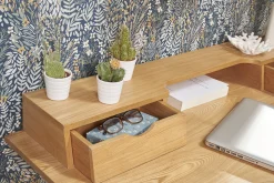 Miliboo Bureau Design-Bureau avec rangements bois clair L120 cm PULITO