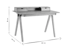 Miliboo Bureau Design-Bureau avec rangements bois clair L120 cm PULITO