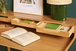 Miliboo Bureau Design-Bureau avec rangements scandinave bois clair L110 cm OPUS