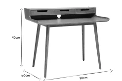 Miliboo Bureau Design-Bureau avec rangements scandinave bois clair L110 cm OPUS