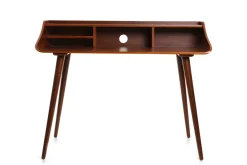 Miliboo Bureau Design-Bureau avec rangements vintage bois foncé L120 cm NORDECO
