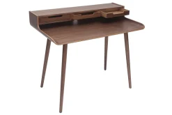 Miliboo Bureau Design-Bureau avec rangements vintage bois foncé noyer L110 cm OPUS