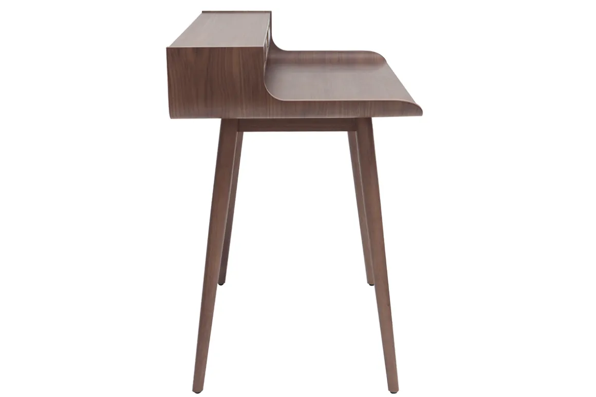 Miliboo Bureau Design-Bureau avec rangements vintage bois foncé noyer L110 cm OPUS
