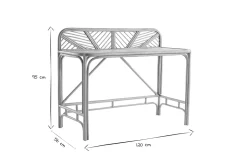 Miliboo Bureau Design-Bureau ethnique en rotin L120 cm GALON