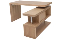 Miliboo Bureau Design-Bureau modulable design avec rangements 2 tiroirs bois clair L140-218 cm MAX