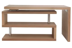 Miliboo Bureau Design-Bureau modulable design bois clair frêne massif L140-218 cm MAX