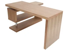 Miliboo Bureau Design-Bureau modulable design bois clair frêne massif L140-218 cm MAX