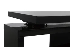 Miliboo Bureau Design-Bureau modulable design noir laqué L140-218 cm MAX