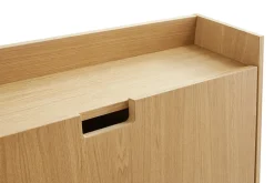 Miliboo Bureau Design-Bureau mural avec rangements scandinave bois clair chêne L78 cm GABIN