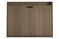 Miliboo Bureau Design-Bureau mural avec rangements en bois foncé L78 cm GABIN