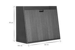 Miliboo Bureau Design-Bureau mural avec rangements en bois foncé L78 cm GABIN