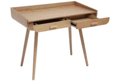 Miliboo Bureau Design-Bureau scandinave bois clair avec rangements 2 tiroirs L100 cm HALLEN