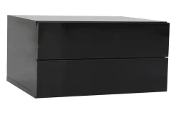 Miliboo Rangement Bureau-Caisson de rangement 2 tiroirs noir laqué MAX