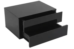 Miliboo Rangement Bureau-Caisson de rangement 2 tiroirs noir laqué MAX