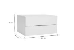 Miliboo Rangement Bureau-Caisson de rangement 2 tiroirs noir laqué MAX