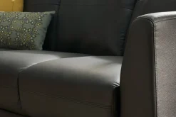 Miliboo Canapé Cuir|Voir Tous Les Canapés-Canapé 3 places cuir noir et métal noir JOPLIN