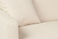 Miliboo Canapé Convertible|Voir Tous Les Canapés-Canapé convertible 3 places en tissu beige et bois clair avec matelas 18 cm SKANDY