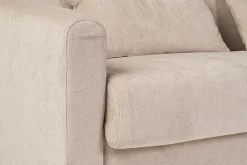 Miliboo Canapé Convertible|Voir Tous Les Canapés-Canapé convertible 3 places en tissu effet velours beige avec matelas 13 cm LETTO