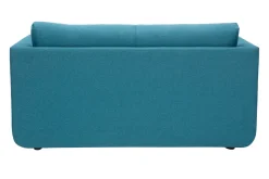 Miliboo Canapé Convertible|Voir Tous Les Canapés-Canapé convertible 2 places en tissu bleu canard LEON