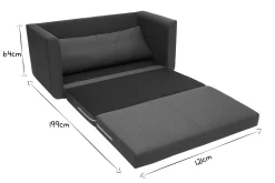 Miliboo Canapé Convertible|Voir Tous Les Canapés-Canapé convertible 2 places en tissu bleu canard LEON