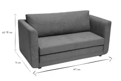 Miliboo Canapé Convertible|Voir Tous Les Canapés-Canapé convertible 2 places en tissu vert de gris LEON