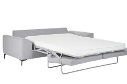 Miliboo Canapé Convertible|Voir Tous Les Canapés-Canapé convertible design 3 places en tissu gris et métal noir GAEL