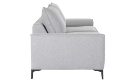 Miliboo Canapé Convertible|Voir Tous Les Canapés-Canapé convertible design 3 places en tissu gris et métal noir GAEL