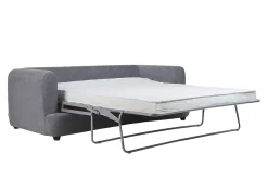 Miliboo Canapé Convertible|Voir Tous Les Canapés-Canapé convertible déhoussable 3-4 places design haricot en tissu effet velours gris anthracite SACHA