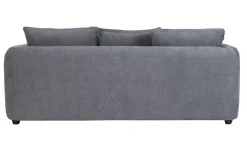 Miliboo Canapé Convertible|Voir Tous Les Canapés-Canapé convertible déhoussable 3-4 places design haricot en tissu effet velours gris anthracite SACHA